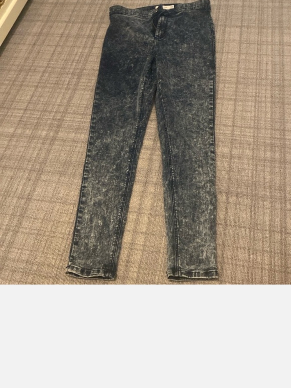 Topshop Black Acid-Wash Jeggings